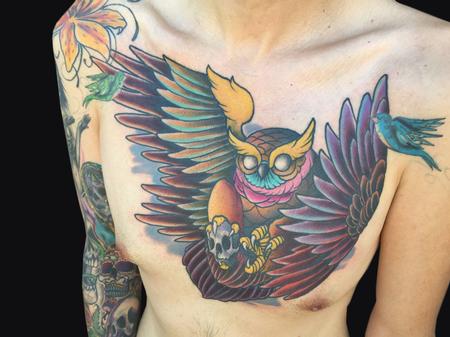 Rudy Lopez - Owl Chest Piece